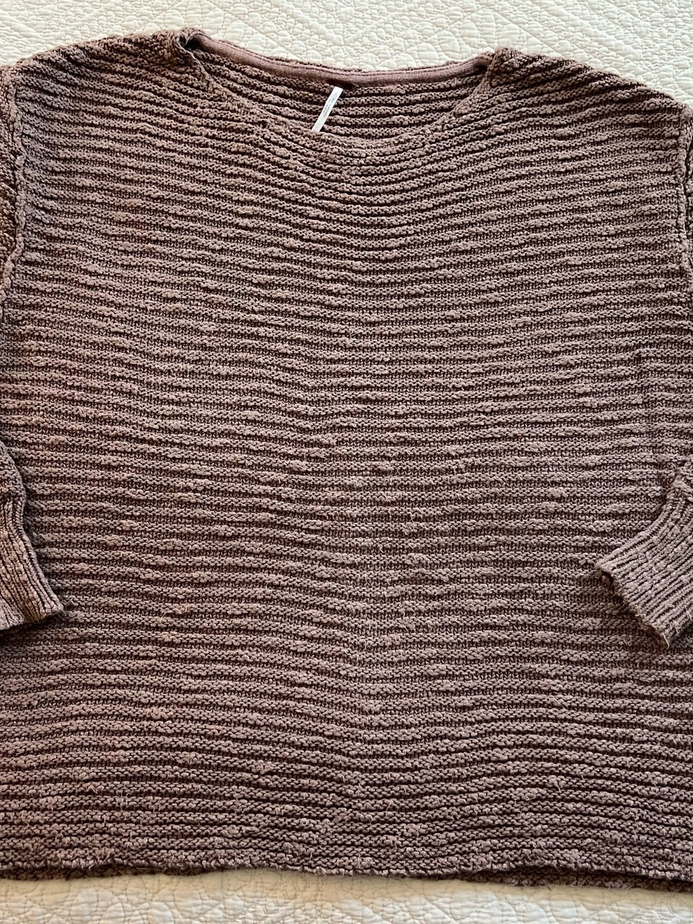 Free People Women's Cozy Ribbed Knit Sweater - Brown